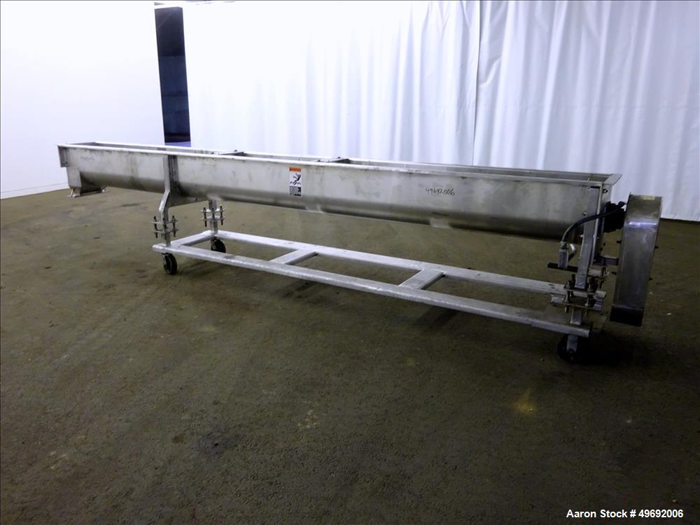 Used Martin Conveyor Division Screw Conveyor, 304 Stainless Steel.