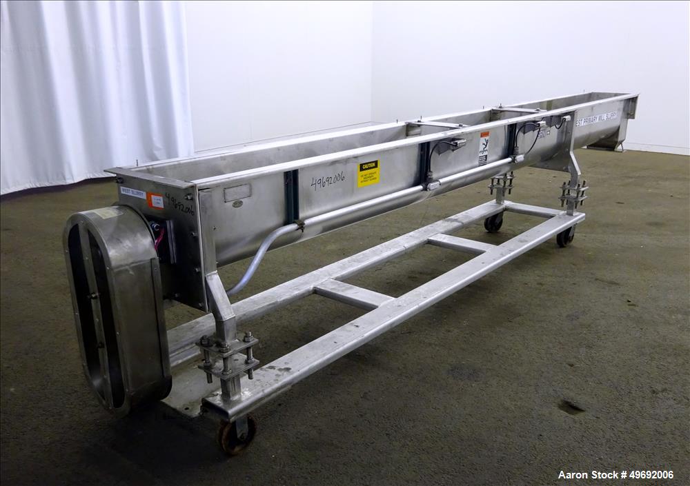 Used Martin Conveyor Division Screw Conveyor, 304 Stainless Steel.