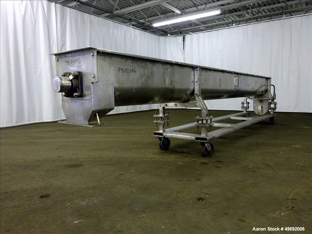 Used Martin Conveyor Division Screw Conveyor, 304 Stainless Steel.