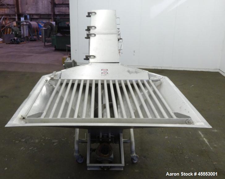 Used Stainless Steel Mepaco Inclined Screw Conveyor, Model 185