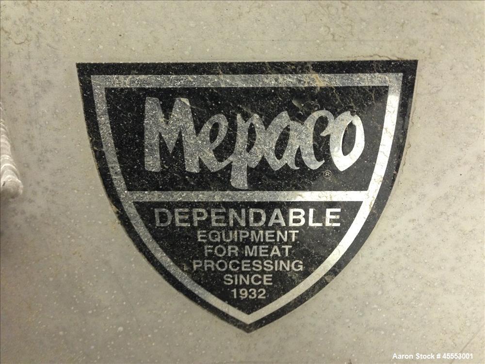Used Stainless Steel Mepaco Inclined Screw Conveyor, Model 185
