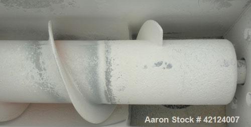 Used Conveyor Engineering Screw Conveyor, stainless steel. 9" Diameter x 232" long x 4-1/2" pitch 304 stainless steel screw, 10" wide x 10" deep 316 stainless steel trough with (2) 301 stainless stee...