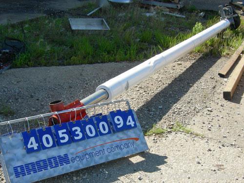 Used- Screw Conveyor, carbon steel. Approximately 3" diameter x 234" long. Enclosed tube 4" diameter, electrically heated an...