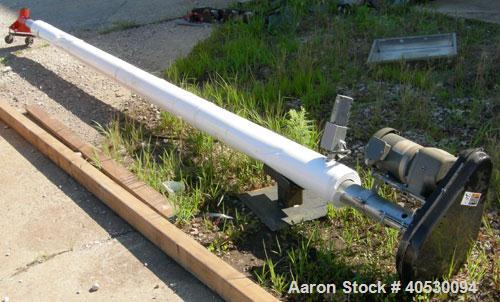 Used Screw Conveyor, carbon steel. Approximately 3" diameter x 234" long. Enclosed tube 4" diameter, electrically heated and insulated. Driven by a 3/4 hp, 3/60/208-230/460 volt, 1725 rpm motor with ...