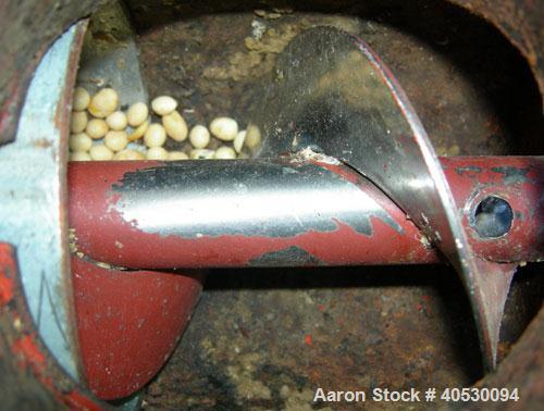 Used Screw Conveyor, carbon steel. Approximately 3" diameter x 234" long. Enclosed tube 4" diameter, electrically heated and insulated. Driven by a 3/4 hp, 3/60/208-230/460 volt, 1725 rpm motor with ...