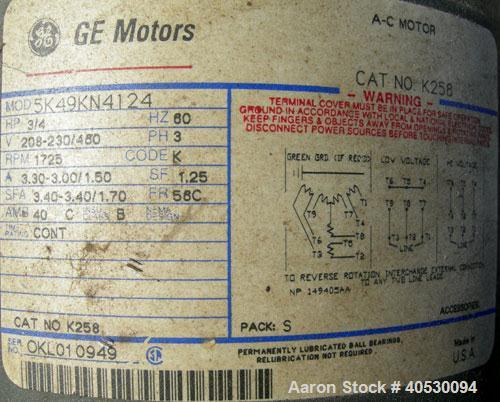 Used Screw Conveyor, carbon steel. Approximately 3" diameter x 234" long. Enclosed tube 4" diameter, electrically heated and insulated. Driven by a 3/4 hp, 3/60/208-230/460 volt, 1725 rpm motor with ...