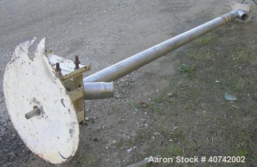 Used Screw Conveyor, 321 Stainless Steel. Approximately 4" diameter  x 128" long screw. Enclosed tube approximately 4 1/2" diameter x 128" long.  4" tri - clamp inlet/outlet.  No motor.