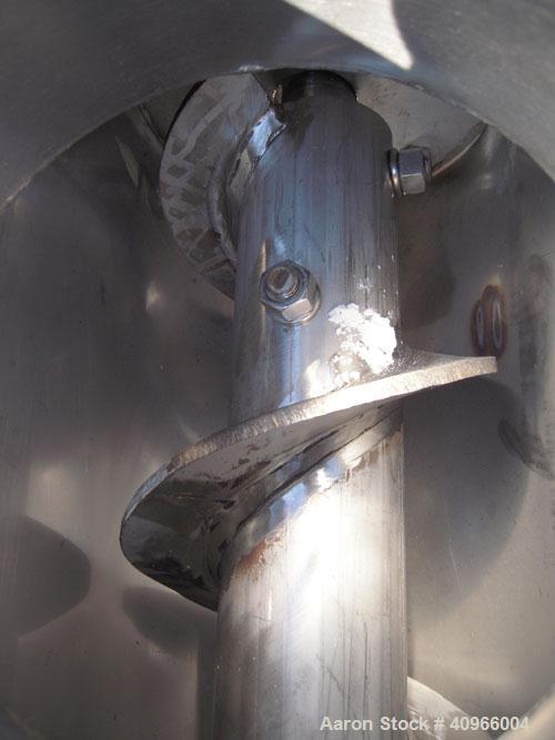 Used Inclined Screw Conveyor, 304 Stainless Steel. 6" diameter x 108" long x 3" pitch screw. (2) 7" end feeds, 7" end bottom outlet. Bolt on top cover. Driven by a 1 1/2 HP, 3/60/230/460 Volt, 1740 R...