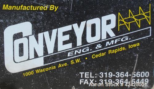 Used Conveying Engineering Screw Conveyor, 304 Stainless Steel. 9'' Diameter x 360'' long x 4-1/2'' pitch screw, (2) sections (1) 240'' long, (1) 120'' long. Trough 10'' wide x 12'' deep with top coo...