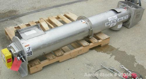 Used USED: Dalex Screw Conveyor, 304 stainless steel.9" diameter screw x approximately 74 1/2" long x 4" pitch.Tubular trough 10" diameter.Driven by a 1 1/2 hp, 3/60/230/460 volt, 1750 rpm XP motor t...