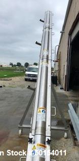 Used S. Howes Inclined Screw Conveyor, Model 6SC20, Stainless Steel. Approximate 6" diameter x 20' long screw. 8' discharge height. Driven by a 1.5hp, 3/60/208-230/460 volt, 1760 rpm motor. Includes ...