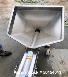 Used S. Howes Inclined Screw Conveyor, Model 6SC20, Stainless Steel. Approximate 6" diameter x 20' long screw. 8' discharge height. Driven by a 1.5hp, 3/60/208-230/460 volt, 1760 rpm motor. Includes ...