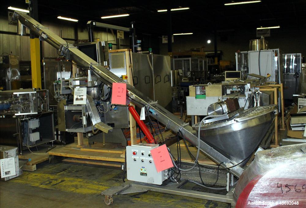 Used- S. Howes Split Tube Screw Conveyor, Stainless Steel. 5" diameter x 167" long screw. Driven by 1 hp, 208-230/460, 1740 ...