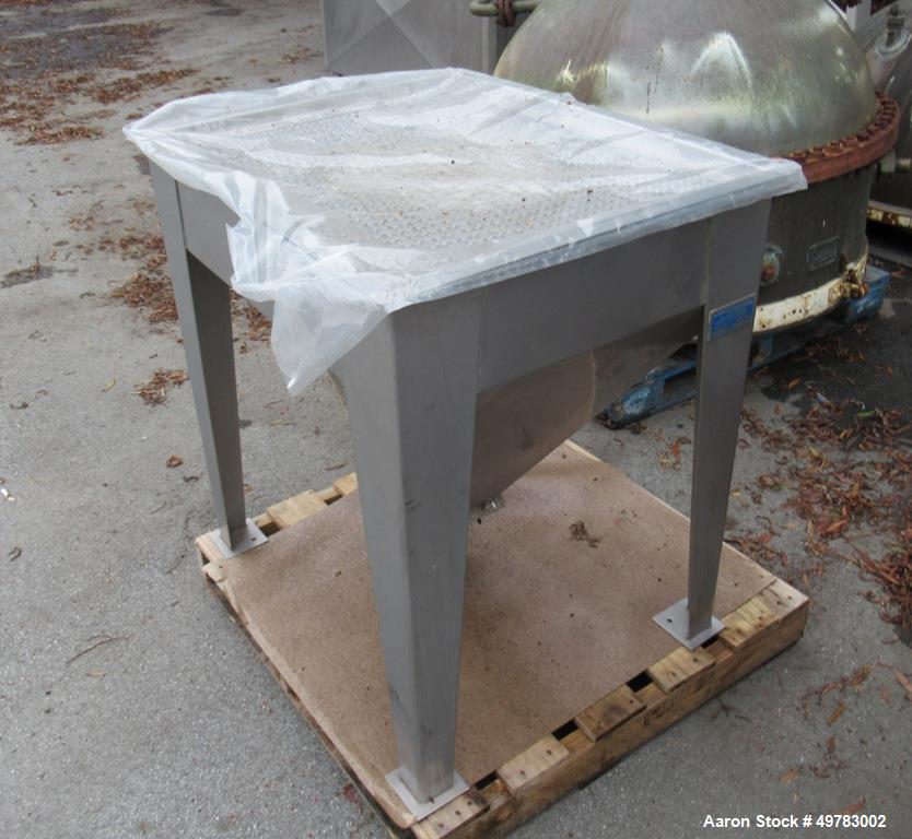 Used Spiroflow Stainless Steel Flexible Screw Conveyor, Model 412B19. Approximate 3" diameter x 20' long screw, inside 4" diameter stainless steel pipe/tube. Driven by a 5hp, 3/60/230/460 volt, 1740 ...