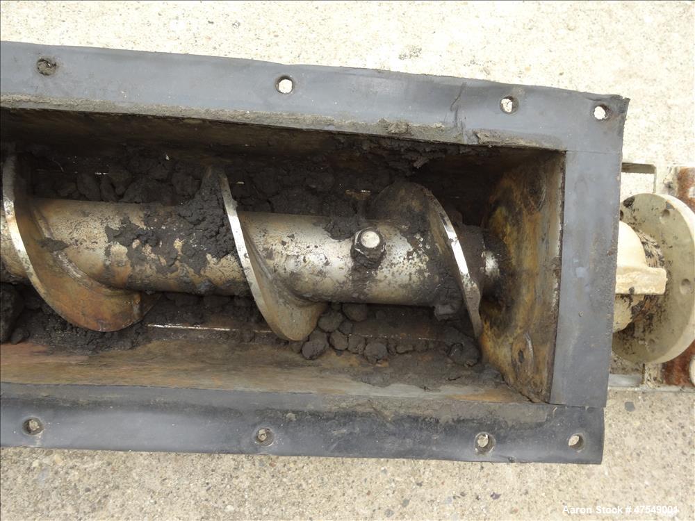 Used Thomas Conveyor Company Screw Conveyor, 304 Stainless Steel, Horizontal.