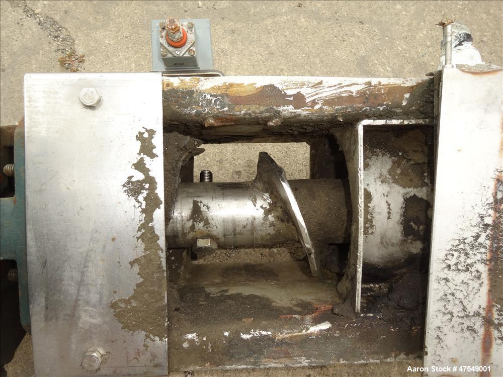 Used Thomas Conveyor Company Screw Conveyor, 304 Stainless Steel, Horizontal.