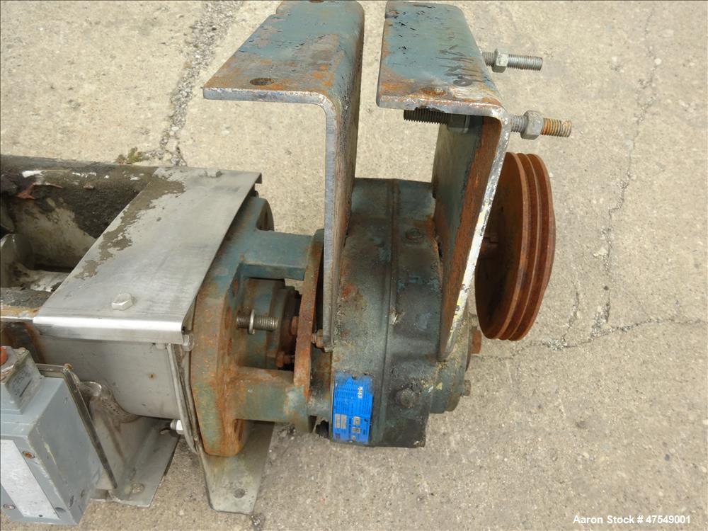 Used Thomas Conveyor Company Screw Conveyor, 304 Stainless Steel, Horizontal.