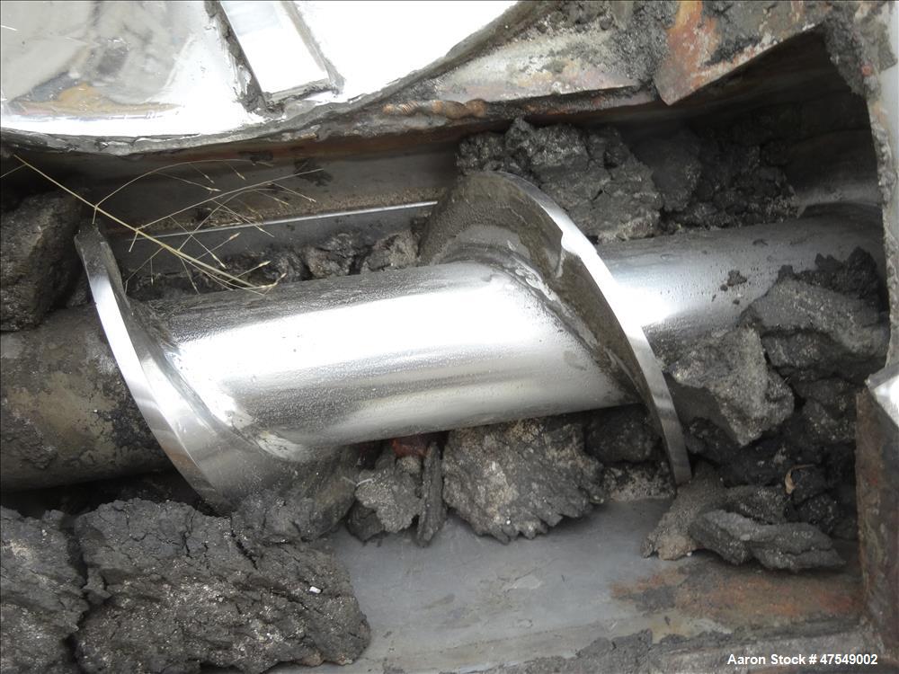Used Thomas Conveyor Company Screw Conveyor, 304 Stainless Steel, Horizontal.