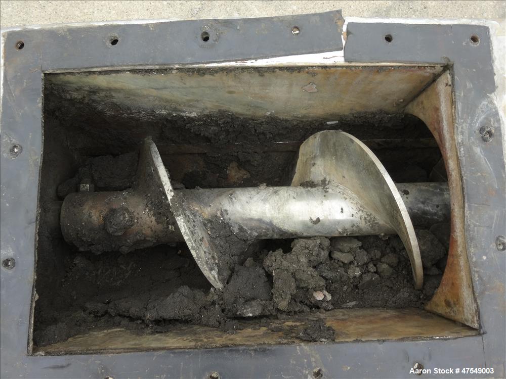 Used Thomas Conveyor Company Screw Conveyor, 304 Stainless Steel, Horizontal.