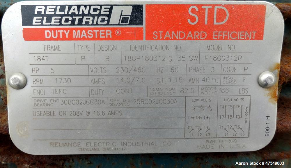 Used Thomas Conveyor Company Screw Conveyor, 304 Stainless Steel, Horizontal.