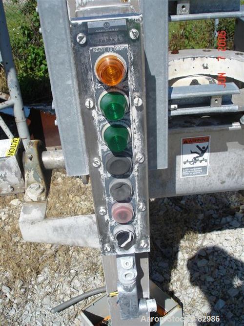 Used Thomas Conveyor Screw Conveyor, 316 Stainless Steel, Horizontal. 8" diameter x 213" long x 4" pitch screw. 10" end top feed, 10" x 10" end bottom outlet.Top bolt on cover with (2) 10" x 10" open...