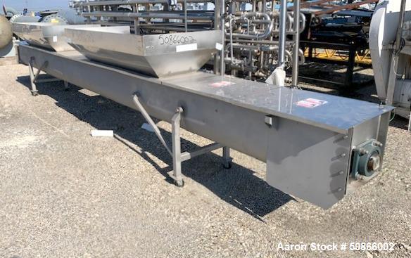 Used Screw Conveyor, Stainless Steel.
