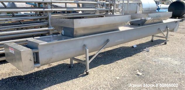 Used- Screw Conveyor, Stainless Steel.