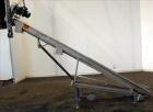 Used Incline Screw Conveyor, 304 Stainless Steel. 6