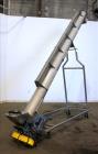 Used Incline Screw Conveyor, 304 Stainless Steel.