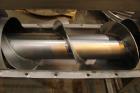 Used Incline Screw Conveyor, 304 Stainless Steel.