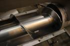 Used Incline Screw Conveyor, 304 Stainless Steel.