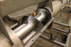 Used Incline Screw Conveyor, 304 Stainless Steel.