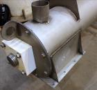 Used Incline Screw Conveyor, 304 Stainless Steel.