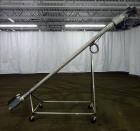 Used Incline Screw Conveyor, Carbon Steel.