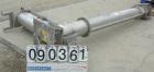 Unused-USED: Screw Conveyor, 304 stainless steel, 2 section horizontal with a vertical riser.  Horizontal section 9