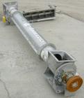 Unused-USED: Screw Conveyor, 304 stainless steel, 2 section horizontal with a vertical riser.  Horizontal section 9