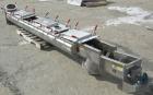 USED: Screw conveyor, 304 stainless steel, horizontal. 9