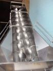 Used Afeco Screw Conveyor, Model 150, stainless steel. Dual auger type with (2) 17
