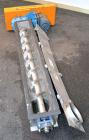 Used FMC Horizontal Screw Conveyor, 304 Stainless Steel. Approximate 9
