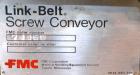 Used FMC Horizontal Screw Conveyor, 304 Stainless Steel. Approximate 9