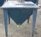 USED: Flexicon incline screw conveyor. Carbon steel hopper 36
