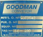 Unused- Goodman Conveyor Company Enclosed Tube Screw Conveyor, Carbon Steel. 9'' Diameter x 75-1/4'' long x 9 pitch screw, 10'' diameter enclosed tube. 10 x 10 Top inlet. Requires an approximate 3 hp...