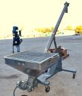 Used S. Howes Inclined Screw Conveyor, Model 4C10, 304 Stainless Steel. 4