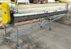 Used KWS Screw Conveyor, model 6X17-3-1/4, 304 stainless steel, horizontal. 6