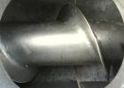 Used KWS Screw Conveyor, model 6X17-3-1/4, 304 stainless steel, horizontal. 6