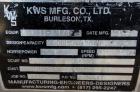 Used KWS Screw Conveyor, model 6X17-3-1/4, 304 stainless steel, horizontal. 6