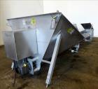 Used Mepaco Inclined Screw Conveyor, Model 172, 304 Stainless Steel.