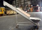 Used Mepaco Inclined Screw Conveyor, 304 Stainless Steel. Approximate 6-1/2