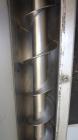 Used Mepaco Inclined Screw Conveyor, 304 Stainless Steel. Approximate 6-1/2