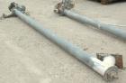 Used Tubular Screw Conveyor, carbon steel. Approximate 5'' diameter x 179'' long screw, 6-1/2'' diameter enclosed tube. 5-1/2'' Diameter inlet/outlet. Driven by a 2 hp, 3/60/208-220/440 volt, 1730 rp...